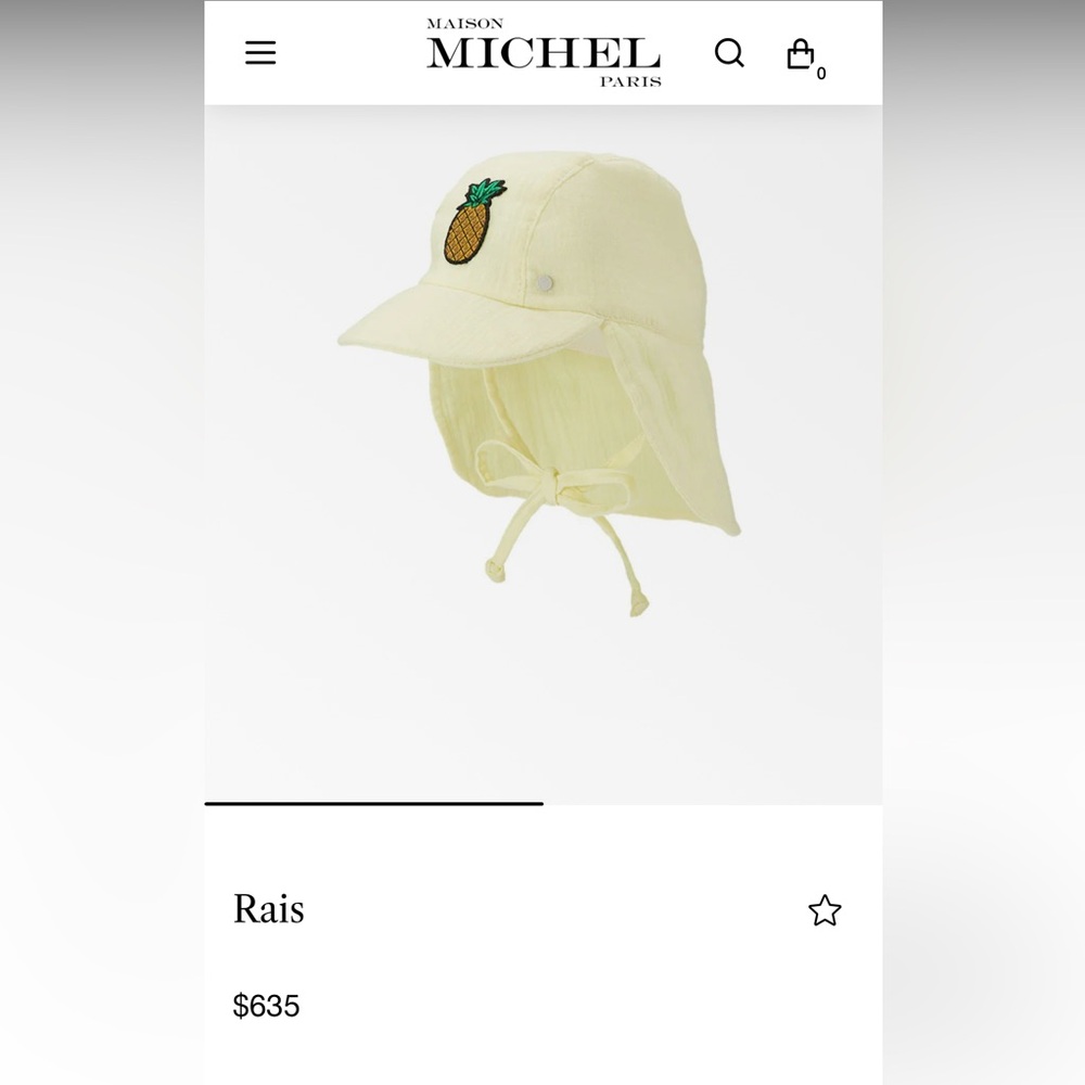 Rais Pale Yellow Baby Sun Bonnet with Chin Tie